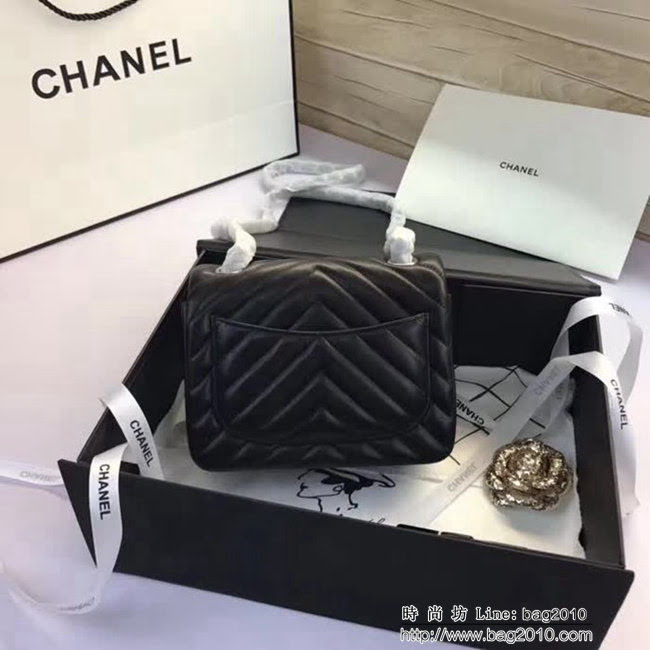 香奈兒CHANEL 升級版V線1115進口小羊皮全新經典單肩斜挎鏈條包 DSC1506